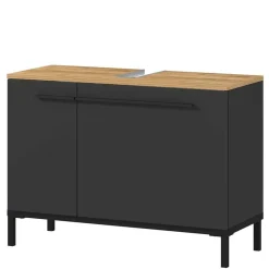 Wohnen Waschtisch Unterschrank in Dunkelgrau - Lucrino