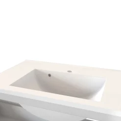 Waschtisch Wandkonsole in Grau & Wildeiche - Anviletca^Wohnen Outlet