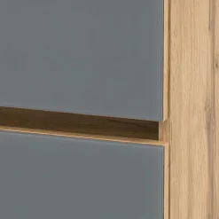 Waschtisch Wandkonsole in Grau & Wildeiche - Anviletca^Wohnen Outlet