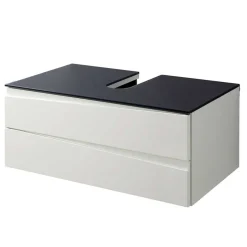 Waschtisch-Konsole in Weiß mit Dunkelgrau - Impulse^Wohnen Outlet