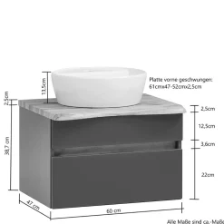 Waschtischkonsole mit Aufsatzbecken - Agiruan^Wohnen Discount