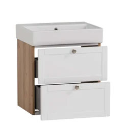 Waschtischkonsole mit Keramik-Aufsatzwaschbecken - Traciana^Wohnen Outlet