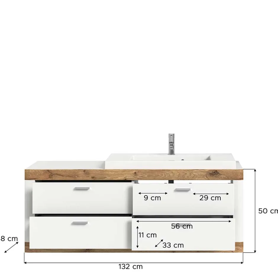 Waschtischkonsole mit Waschbecken und Handttuchhalter - Hihat^Wohnen Clearance