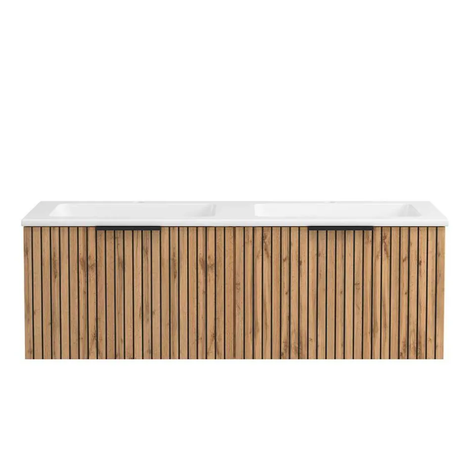 Waschtischschrank mit Doppel-Einlassbecken - Crystoga^Wohnen Online