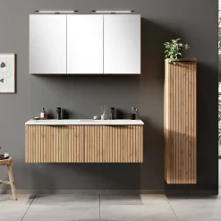 Waschtischschrank mit Doppel-Einlassbecken - Crystoga^Wohnen Online