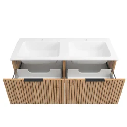 Waschtischschrank mit Doppel-Einlassbecken - Crystoga^Wohnen Online