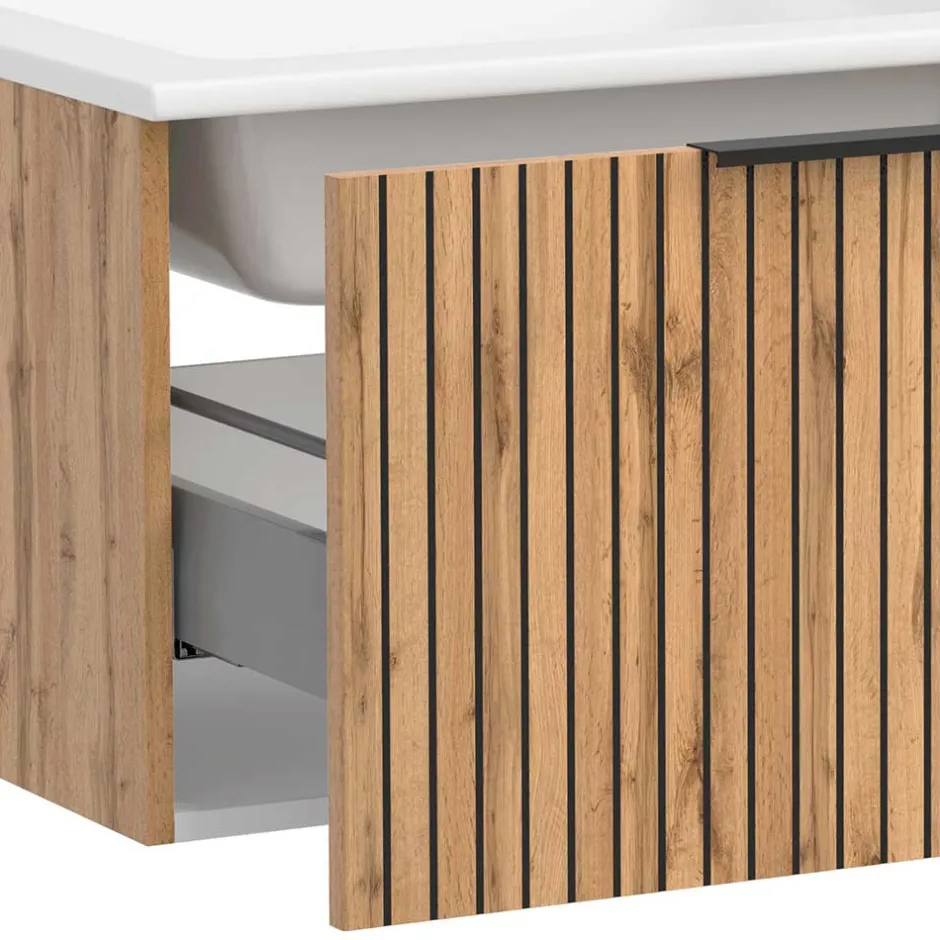 Waschtischschrank mit Doppel-Einlassbecken - Crystoga^Wohnen Online