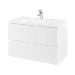 Wohnen Waschtischunterschrank Concetada in Hochglanz Weiß