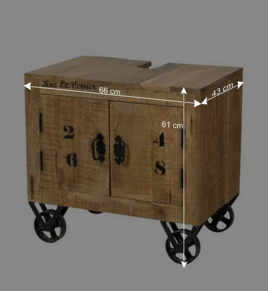 Waschtischunterschrank Indri auf Rollen^Wohnen Discount