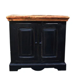 Wohnen Waschtischunterschrank Sentiments in Schwarz Mangobaum