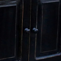 Wohnen Waschtischunterschrank Sentiments in Schwarz Mangobaum