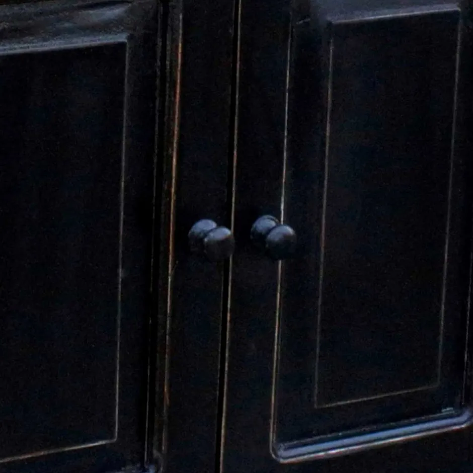 Wohnen Waschtischunterschrank Sentiments in Schwarz Mangobaum