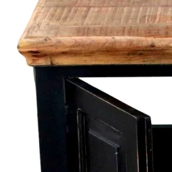 Wohnen Waschtischunterschrank Sentiments in Schwarz Mangobaum