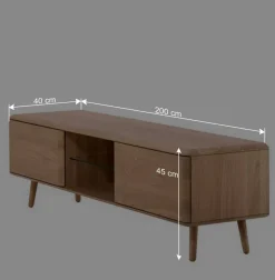 Weiß geöltes TV Board aus Eiche Massivholz - Bakaras^Wohnen Best