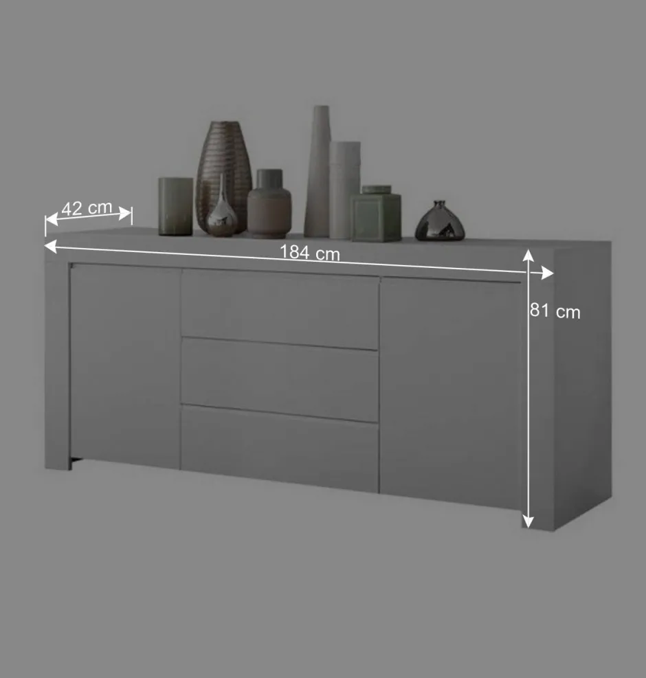 Weiß lackiertes Sideboard mit 184 cm Breite - Mikes I^Wohnen Best