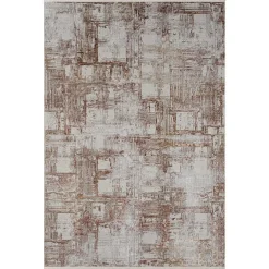 Wohnen Weicher Kurzflor Teppich mit Vintage Optik - Stick