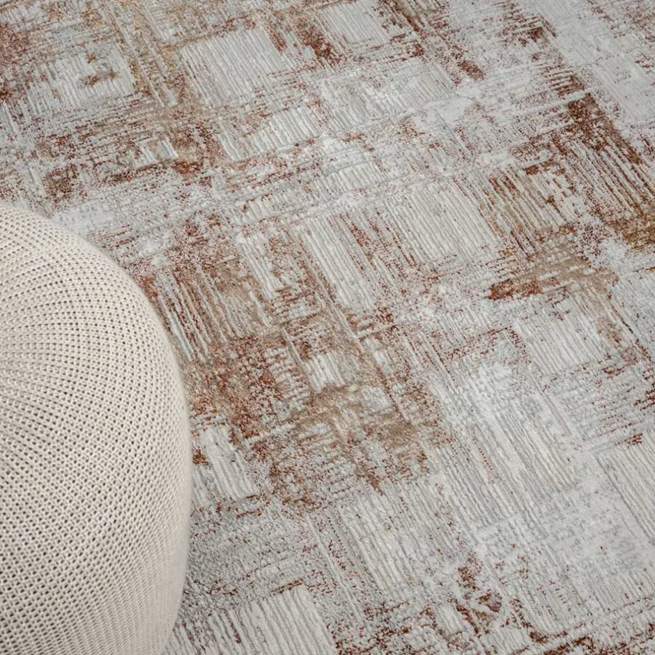 Wohnen Weicher Kurzflor Teppich mit Vintage Optik - Stick