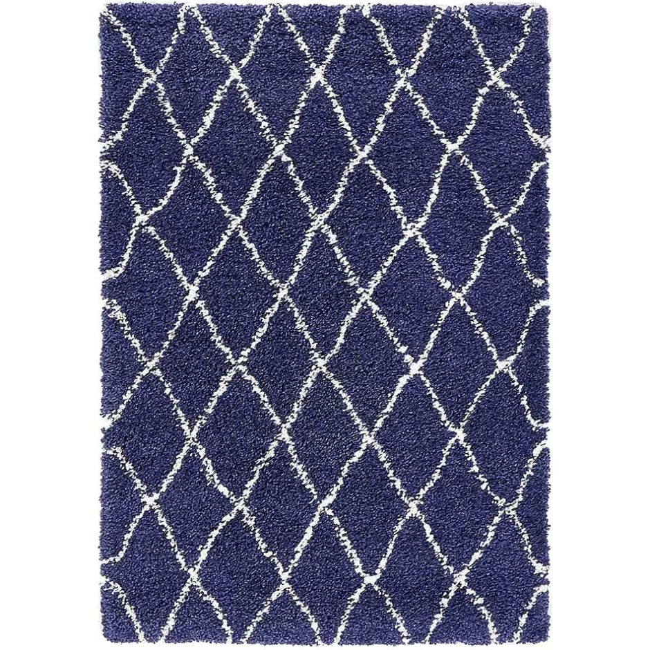 Wohnen Weicher Läufer Teppich mit Hochflor in Blau - Tanko