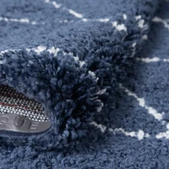 Wohnen Weicher Läufer Teppich mit Hochflor in Blau - Tanko