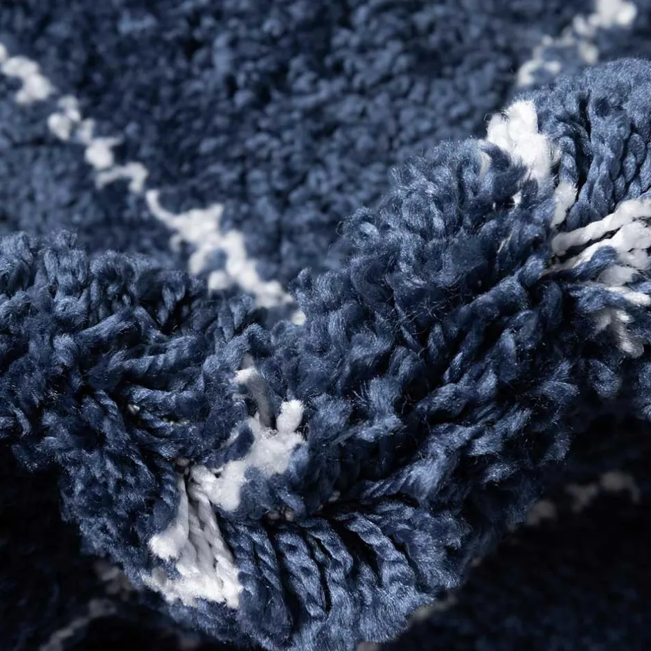 Wohnen Weicher Läufer Teppich mit Hochflor in Blau - Tanko