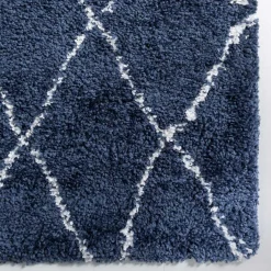 Wohnen Weicher Läufer Teppich mit Hochflor in Blau - Tanko