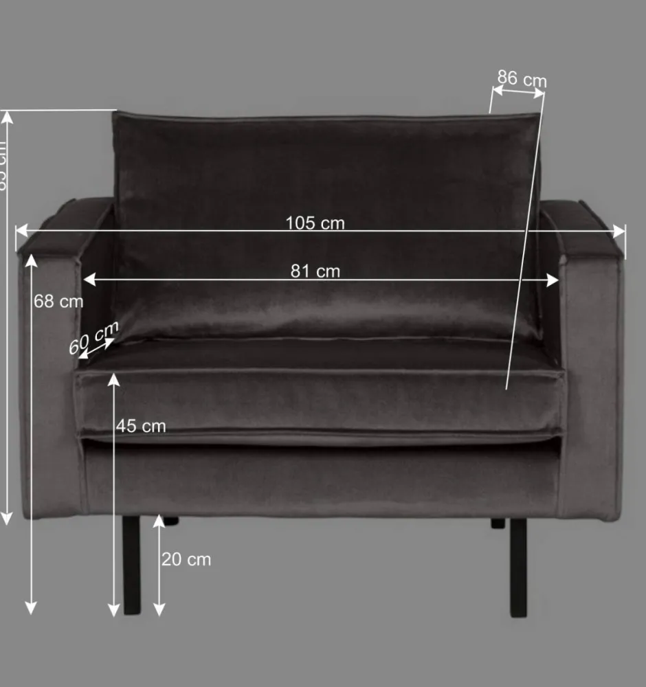 Weicher Sessel im kantigen Retro Design Nustra mit Samt Gelb^Wohnen Best