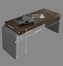 Wohnen Weiße Esstisch Bank mit Sitzkissen - Connassa