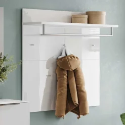 Wohnen Weiße Flureinrichtung mit Glasbeschichtung - Kofi (fünfteilig)