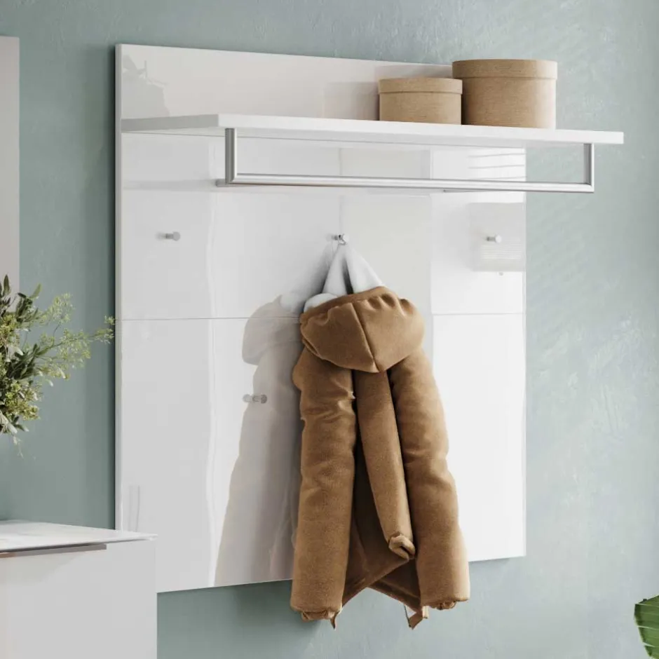 Wohnen Weiße Flureinrichtung mit Glasbeschichtung - Kofi (fünfteilig)