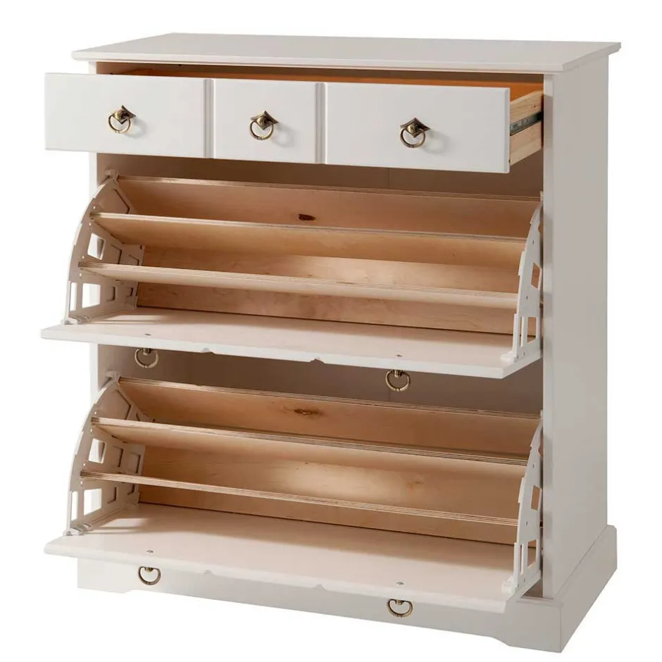 Wohnen Weiße Flurmöbel im Landhausstil - Vesrav (dreiteilig)