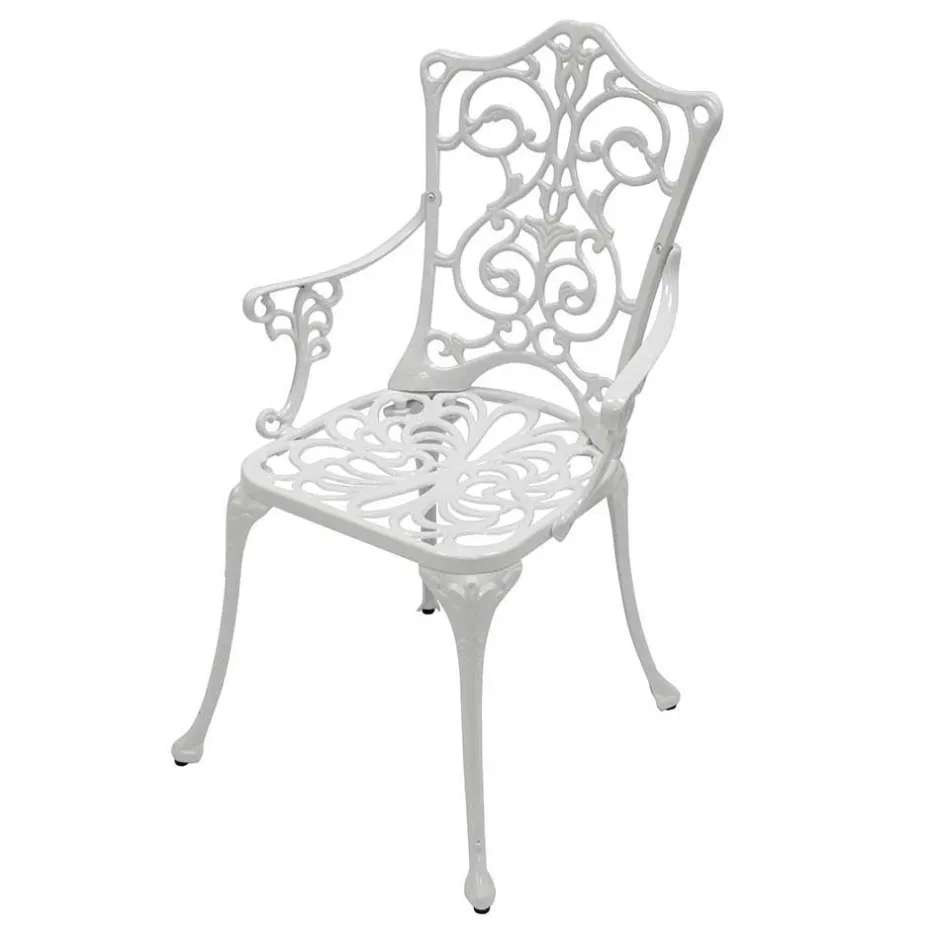 Weiße Gartenmöbel aus Metall Aluminium - Leano (dreiteilig)^Wohnen Best