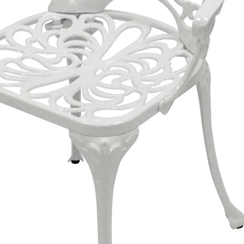 Weiße Gartenmöbel aus Metall Aluminium - Leano (dreiteilig)^Wohnen Best