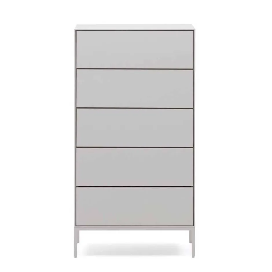 Wohnen Weiße Hochkommode mit Bodenfreiheit - Dresconio