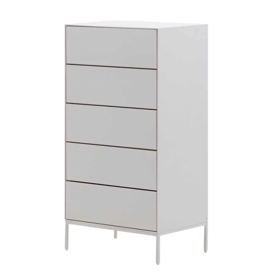 Wohnen Weiße Hochkommode mit Bodenfreiheit - Dresconio