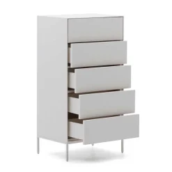 Wohnen Weiße Hochkommode mit Bodenfreiheit - Dresconio