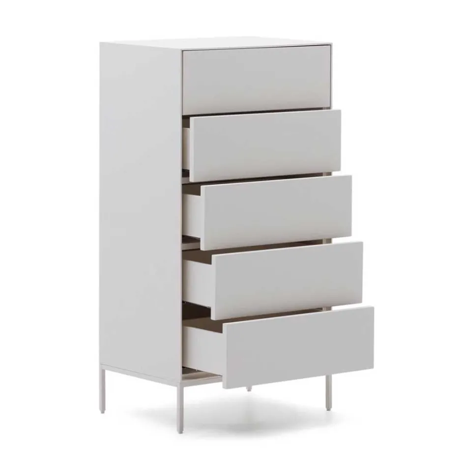 Wohnen Weiße Hochkommode mit Bodenfreiheit - Dresconio