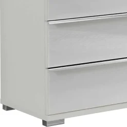 Wohnen Weiße Hochkommode mit Glasfront - Rocca