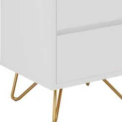 Weiße Hochkommode mit Spiegel aufklappbar - Ricks^Wohnen New