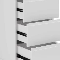 Weiße Hochkommode mit Spiegel aufklappbar - Ricks^Wohnen New