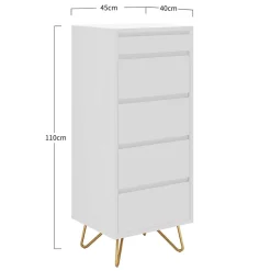 Weiße Hochkommode mit Spiegel aufklappbar - Ricks^Wohnen New