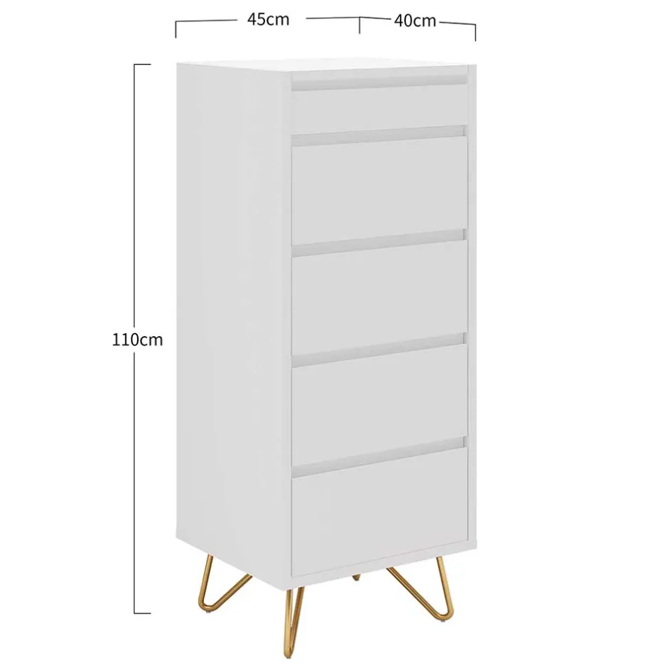 Weiße Hochkommode mit Spiegel aufklappbar - Ricks^Wohnen New