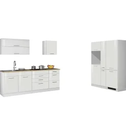 Wohnen Weiße Küchenzeile ohne Elektrogeräte - Cuneo (neunteilig)