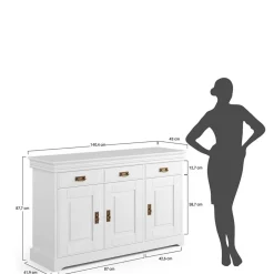 Weiße Kombi-Kommode im Landhausstil - Presto^Wohnen Best