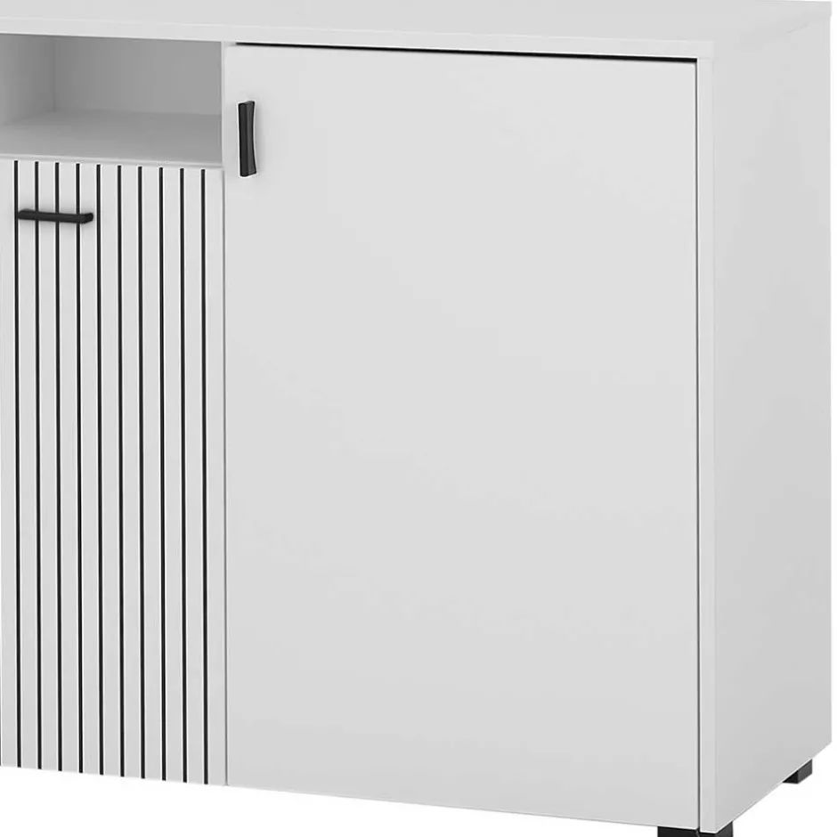 Wohnen Weiße Kombi-Kommode mit 1,50 m Breite - Dualkos