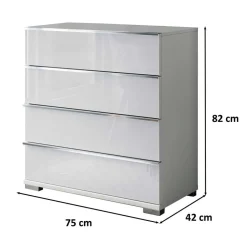 Weiße Kommode mit vier Schubladen - Rocca^Wohnen Online