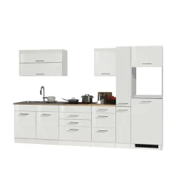 Weiße Leerblock Küche 320cm - Cuneo (achtteilig)^Wohnen Outlet
