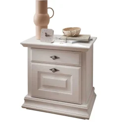 Weiße Nachtkommode im Country Style - Beato^Wohnen