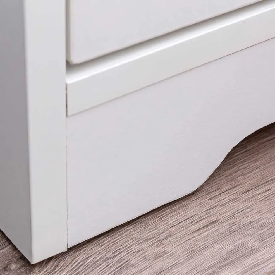 Weiße Nachtkonsole mit Schublade und Fach - Hank^Wohnen Sale