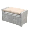 Weiße Rattan Truhe - auch zum Sitzen - Ravencos^Wohnen New