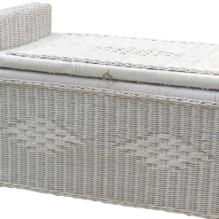 Weiße Rattan Truhe - auch zum Sitzen - Ravencos^Wohnen New